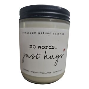 Lumeloom Scented Candle - White, Lavender,woods,wild apple,eucalyptus 9 oz.